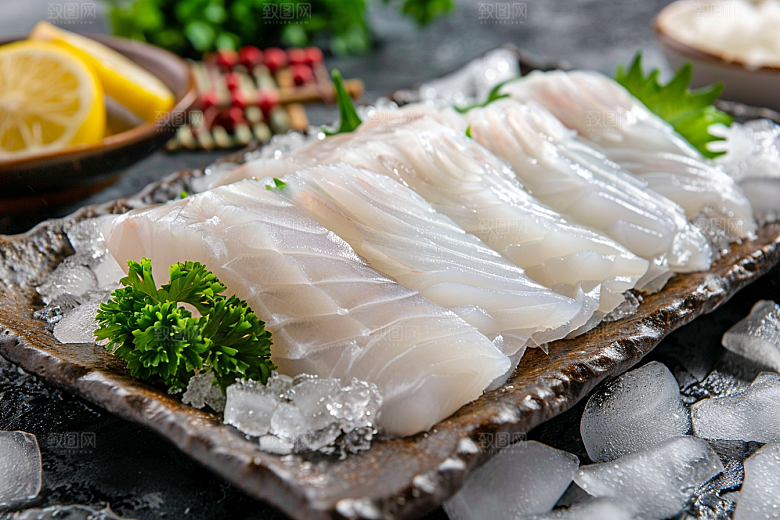 美味生鱼片海鲜美食摄影图