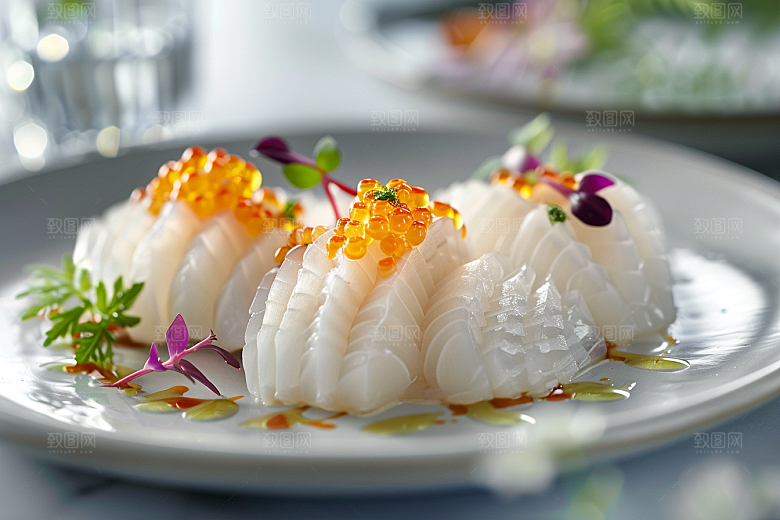 美味生鱼片食材新鲜摄影图