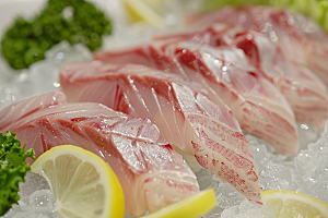 美味生鱼片海鲜食材摄影图