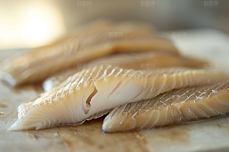 美味生鱼片刺身冰箱摄影图