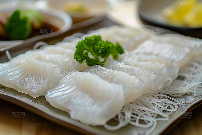 美味生鱼片鱼肉高清摄影图