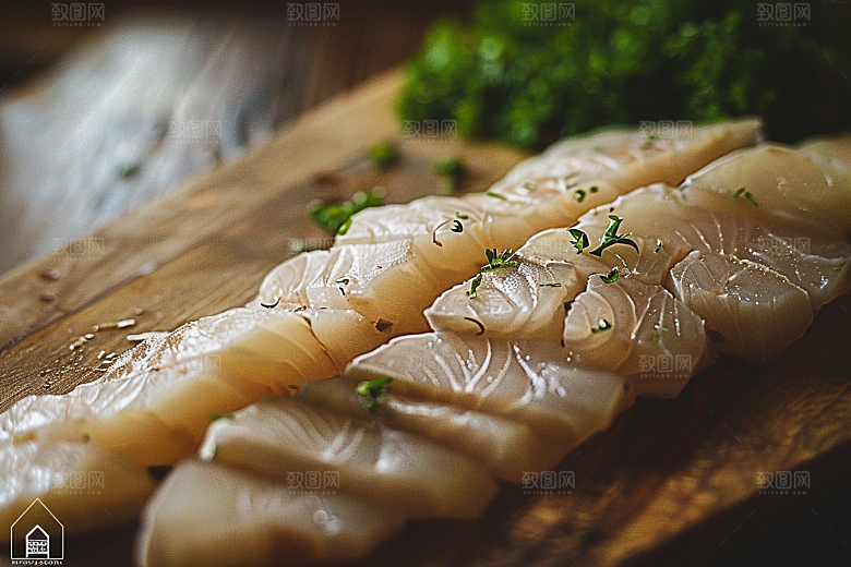 美味生鱼片新鲜鱼生摄影图