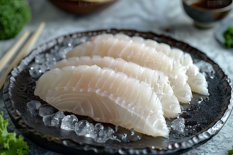美味生鱼片日料鱼生摄影图