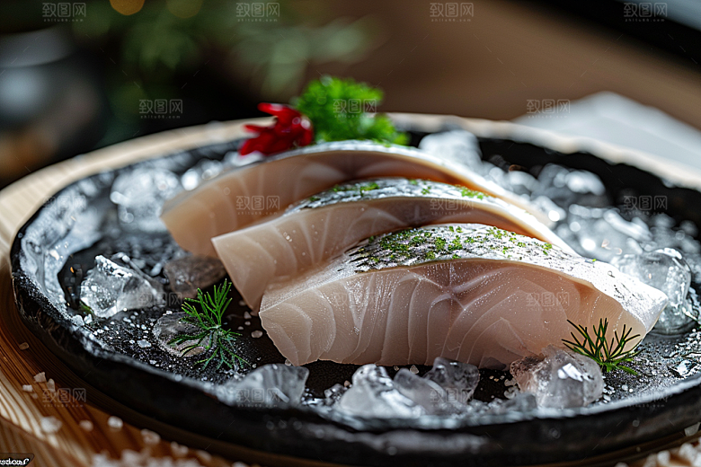 美味生鱼片海鲜高清摄影图