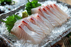 美味生鱼片刺身鱼肉摄影图
