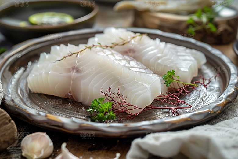美味生鱼片高清鱼生摄影图