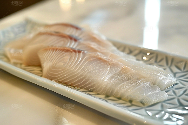 美味生鱼片日料鱼生摄影图