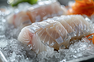 美味生鱼片鱼生日料摄影图