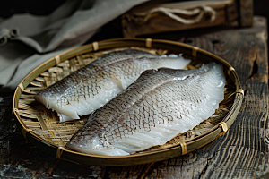 美味生鱼片鱼生海鲜摄影图