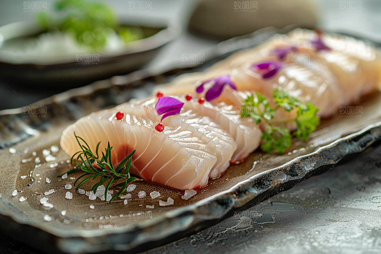 美味生鱼片冰箱日料摄影图