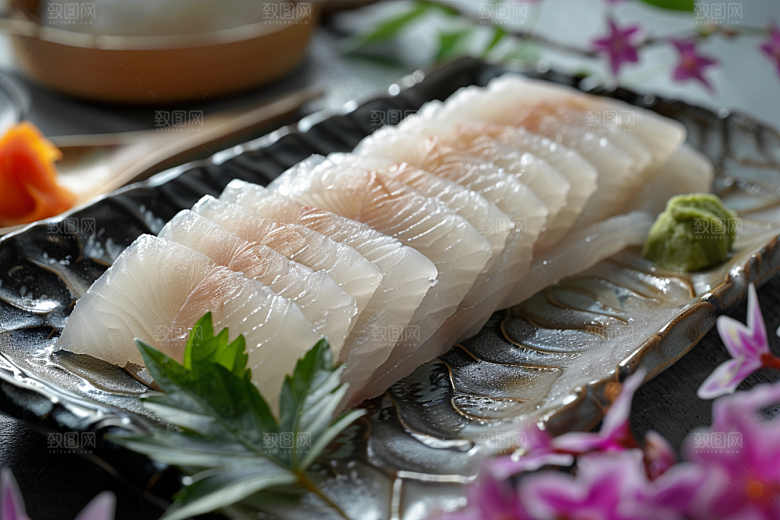 美味生鱼片日料鱼肉摄影图