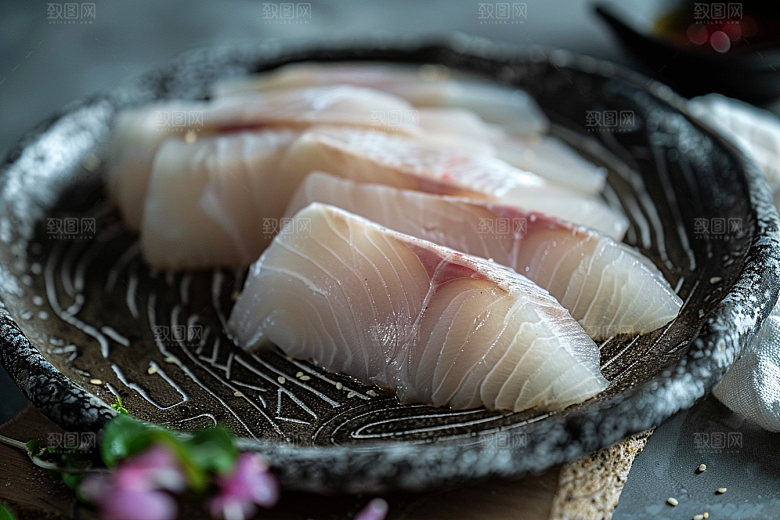 美味生鱼片冰箱日料摄影图