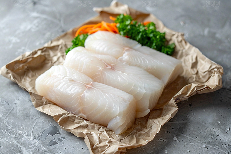 美味生鱼片鱼肉高清摄影图