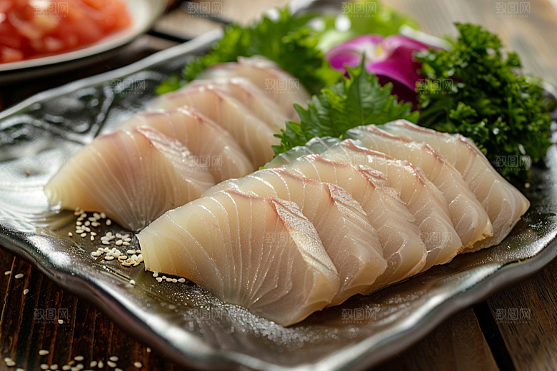 美味生鱼片食材鱼生摄影图