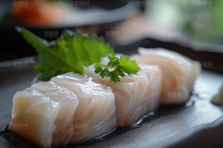 美味生鱼片鱼生海鲜摄影图