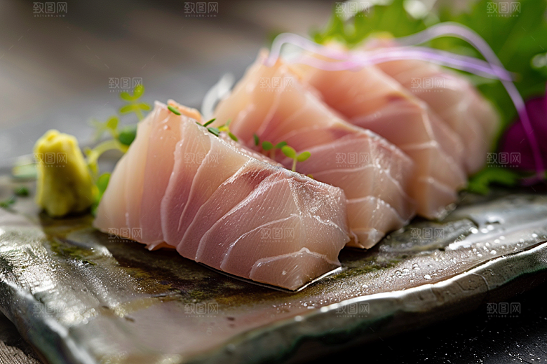 美味生鱼片冰箱刺身摄影图