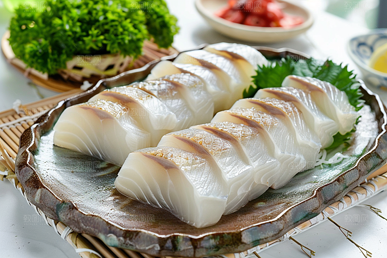 美味生鱼片新鲜美味摄影图