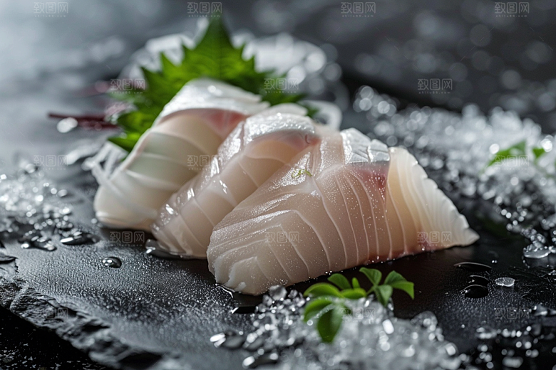 美味生鱼片海鲜鱼生摄影图