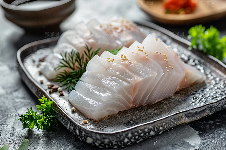 美味生鱼片美食冰箱摄影图