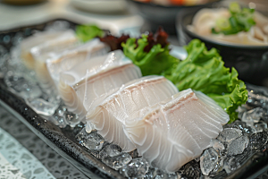 美味生鱼片鱼生日料摄影图