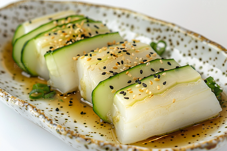 美味生鱼片冰箱美食摄影图