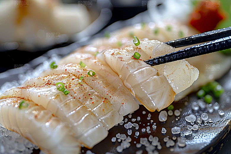 美味生鱼片高清鱼生摄影图