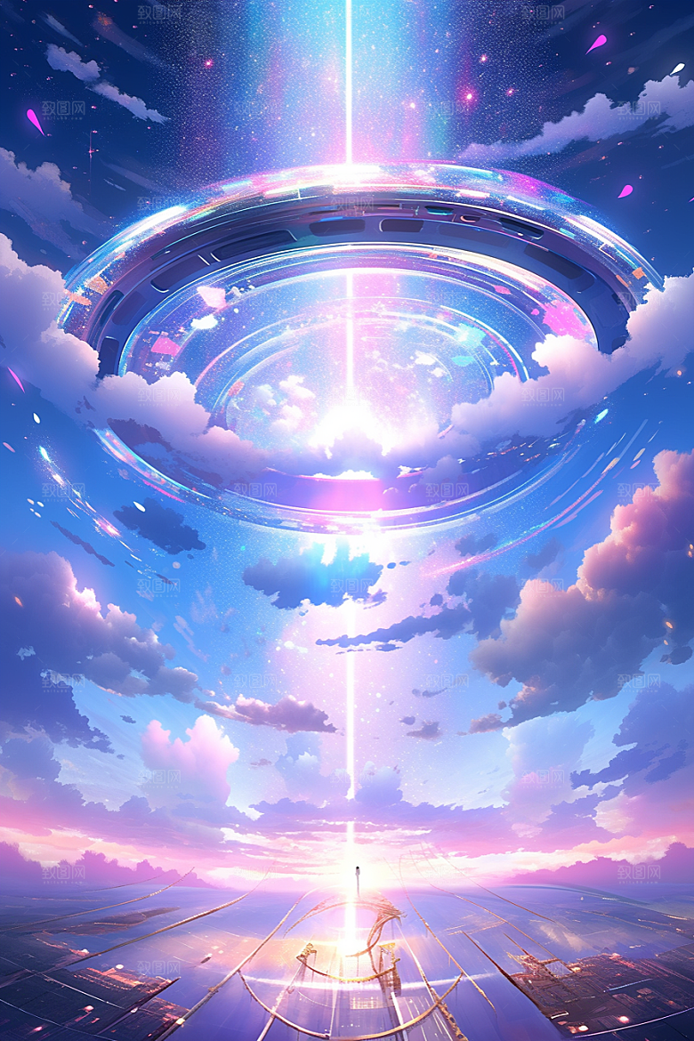 梦幻天空乐器高清乐章插画