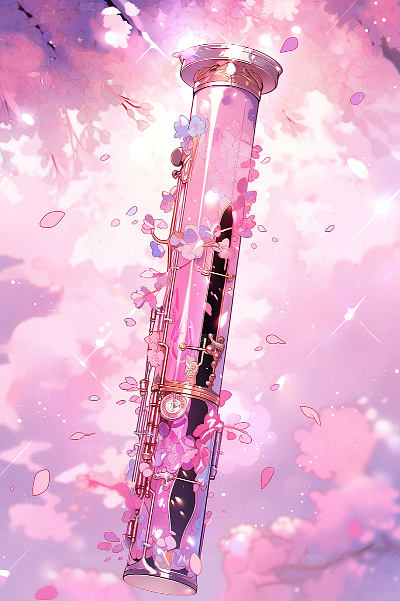 梦幻天空乐器美妙梦幻插画