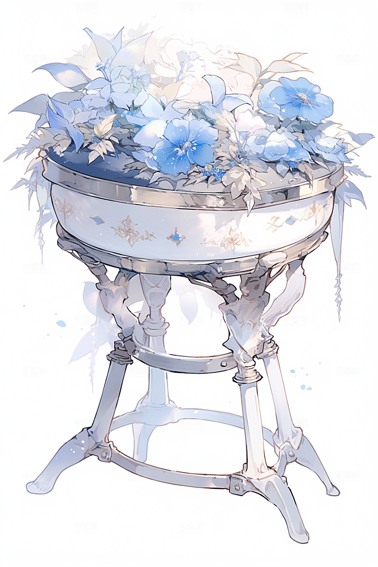 梦幻天空乐器美妙手绘插画
