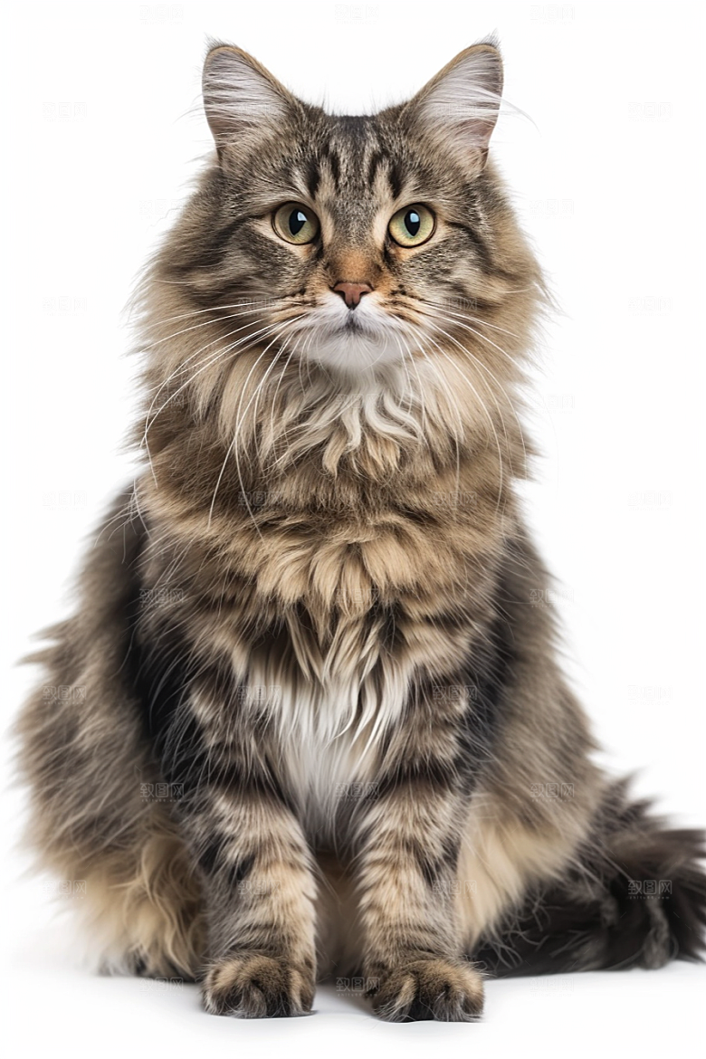 缅因猫可爱宠物猫摄影图