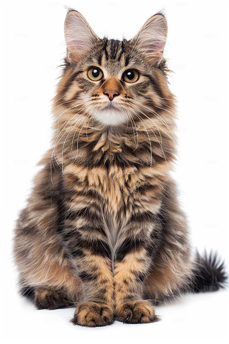 缅因猫品种猫可爱摄影图