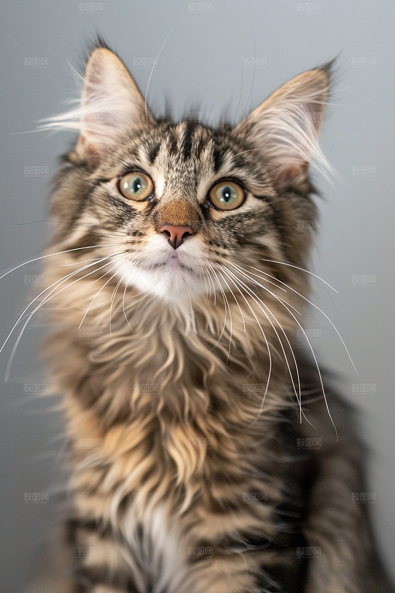 缅因猫品种猫长毛猫摄影图