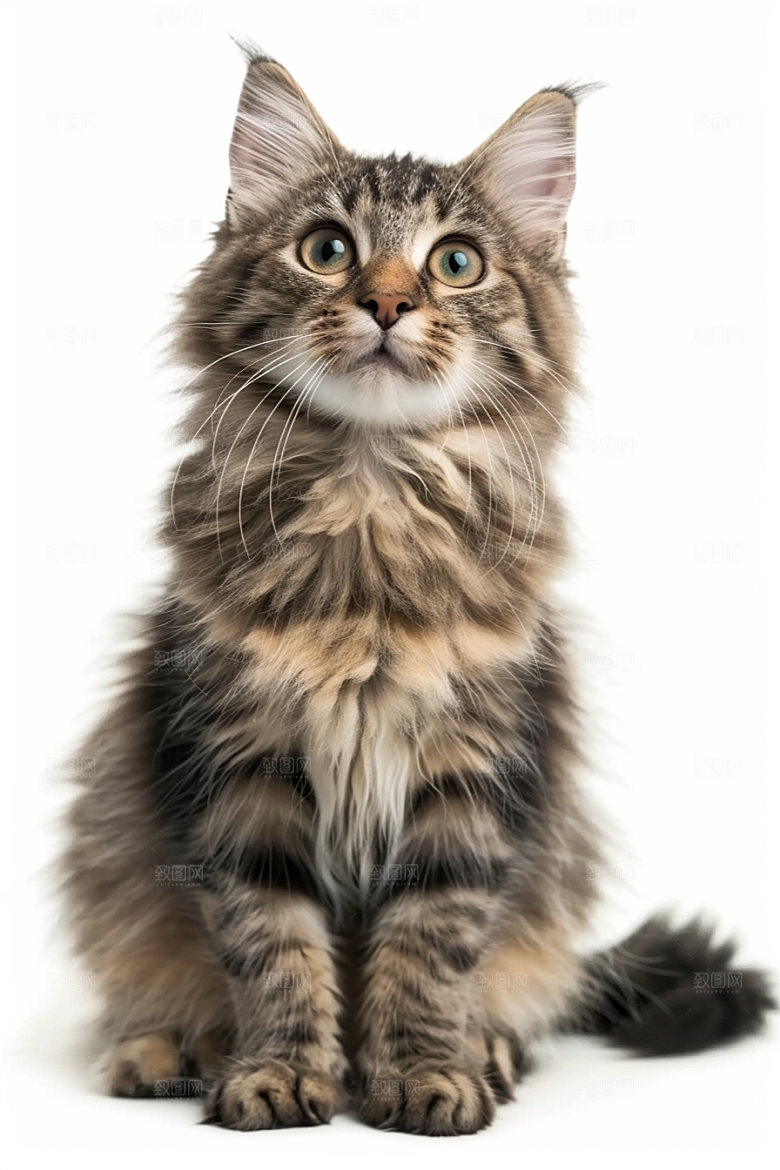 缅因猫养宠可爱摄影图