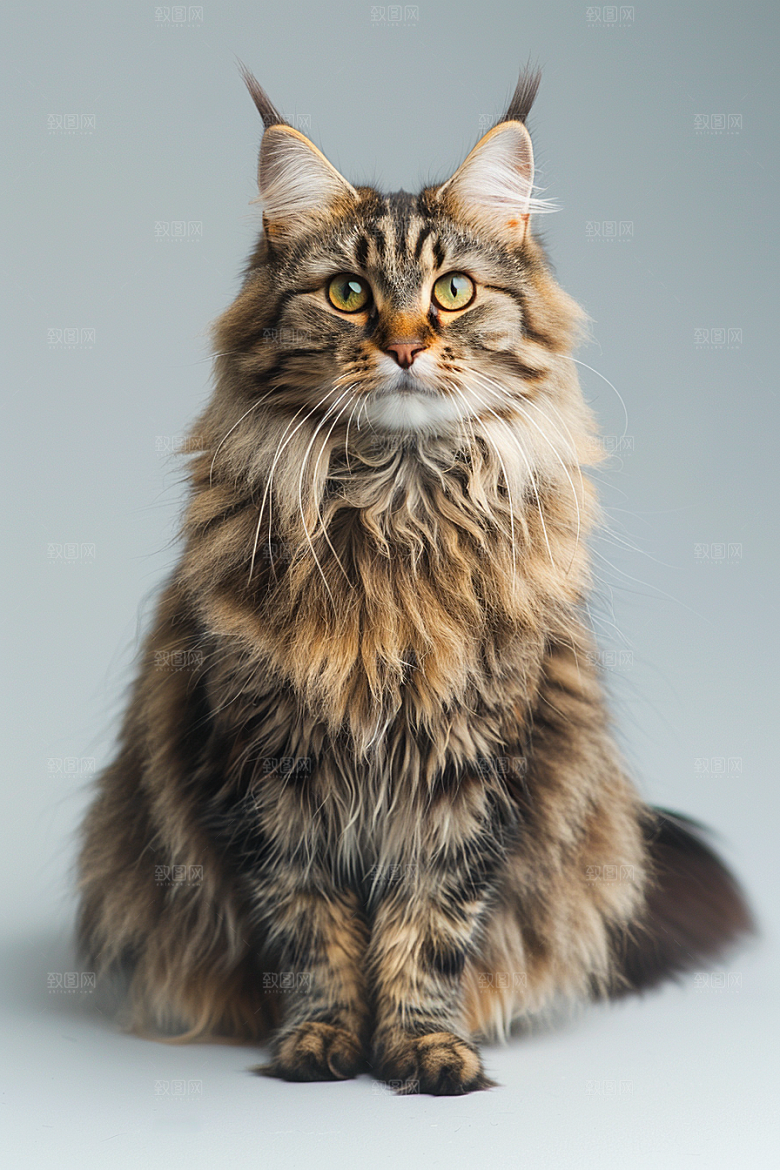 缅因猫养宠小动物摄影图