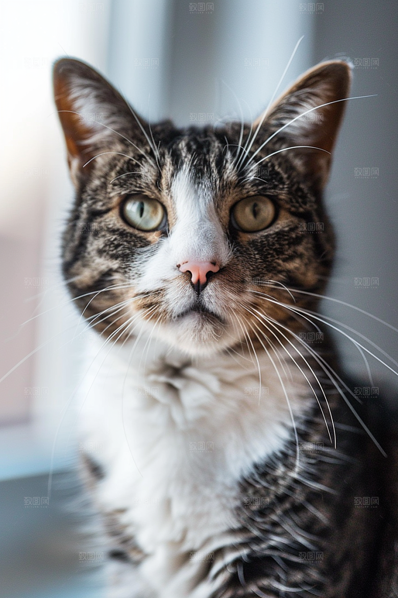 缅因猫毛茸茸宠物猫摄影图