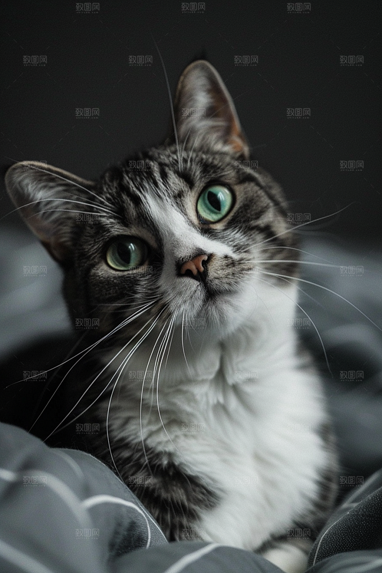 缅因猫家居生活陪伴摄影图