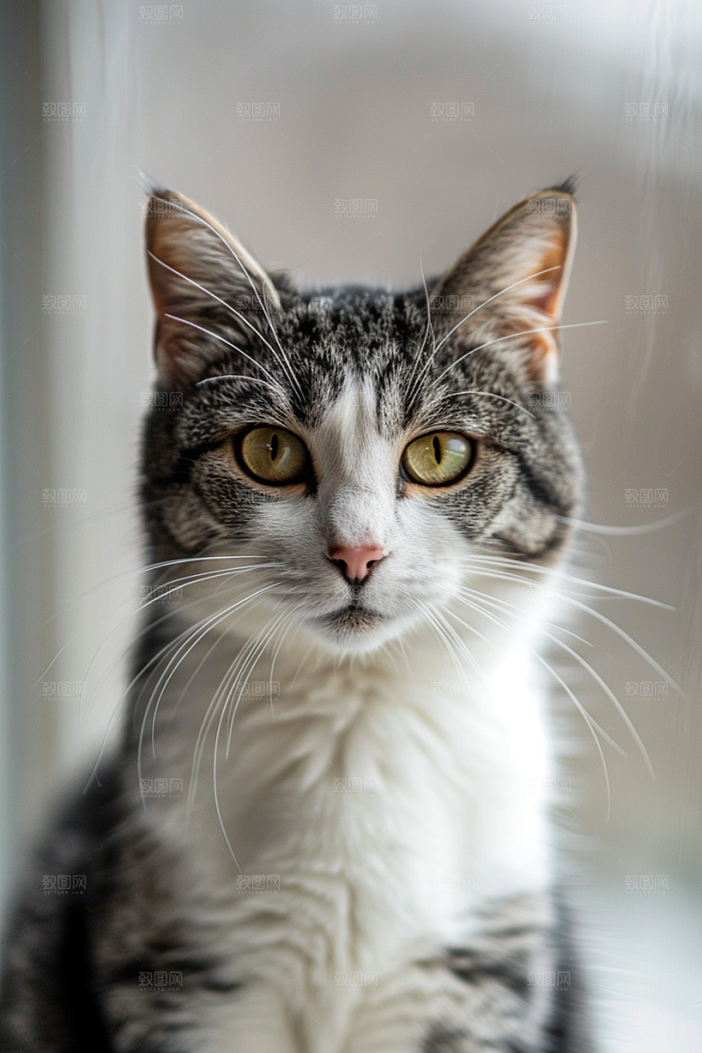 缅因猫品种猫家居生活摄影图