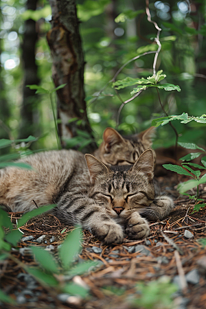 缅因猫可爱毛茸茸摄影图