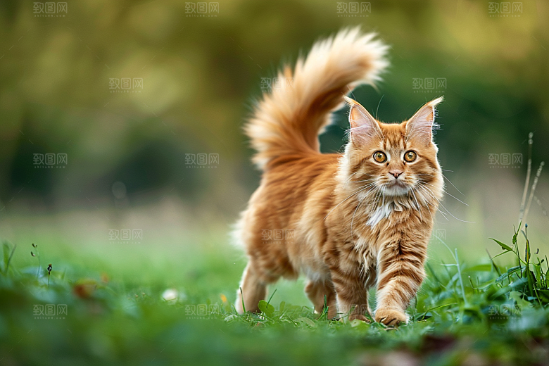 缅因猫高清小动物摄影图