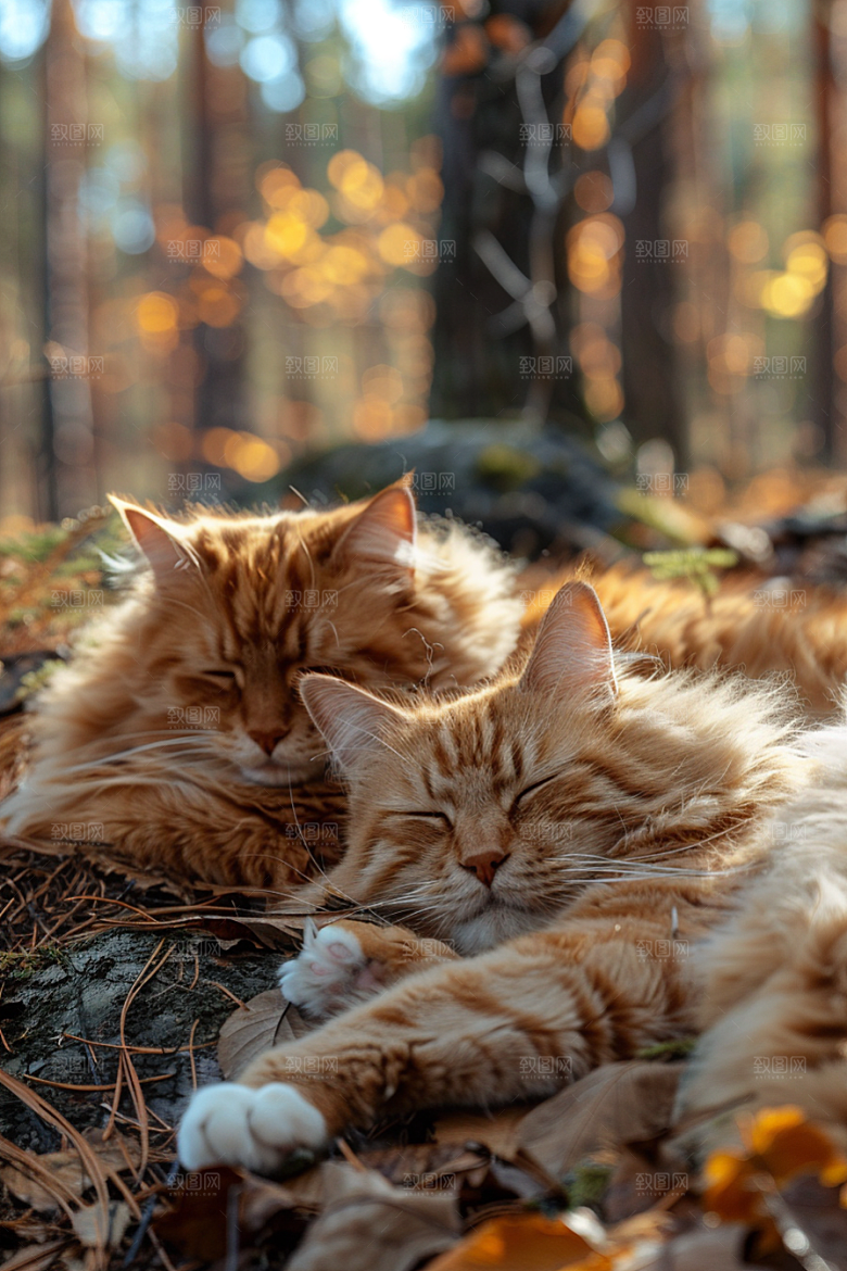 缅因猫宠物猫小动物摄影图