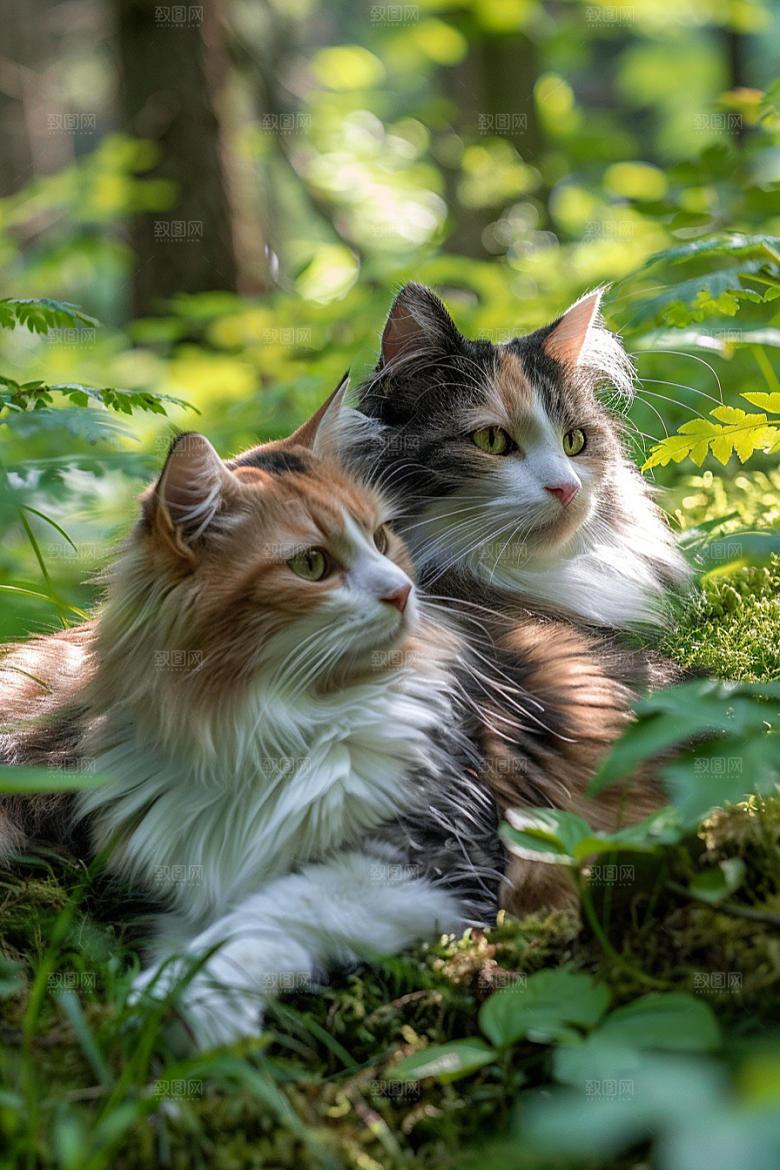 缅因猫长毛猫高清摄影图