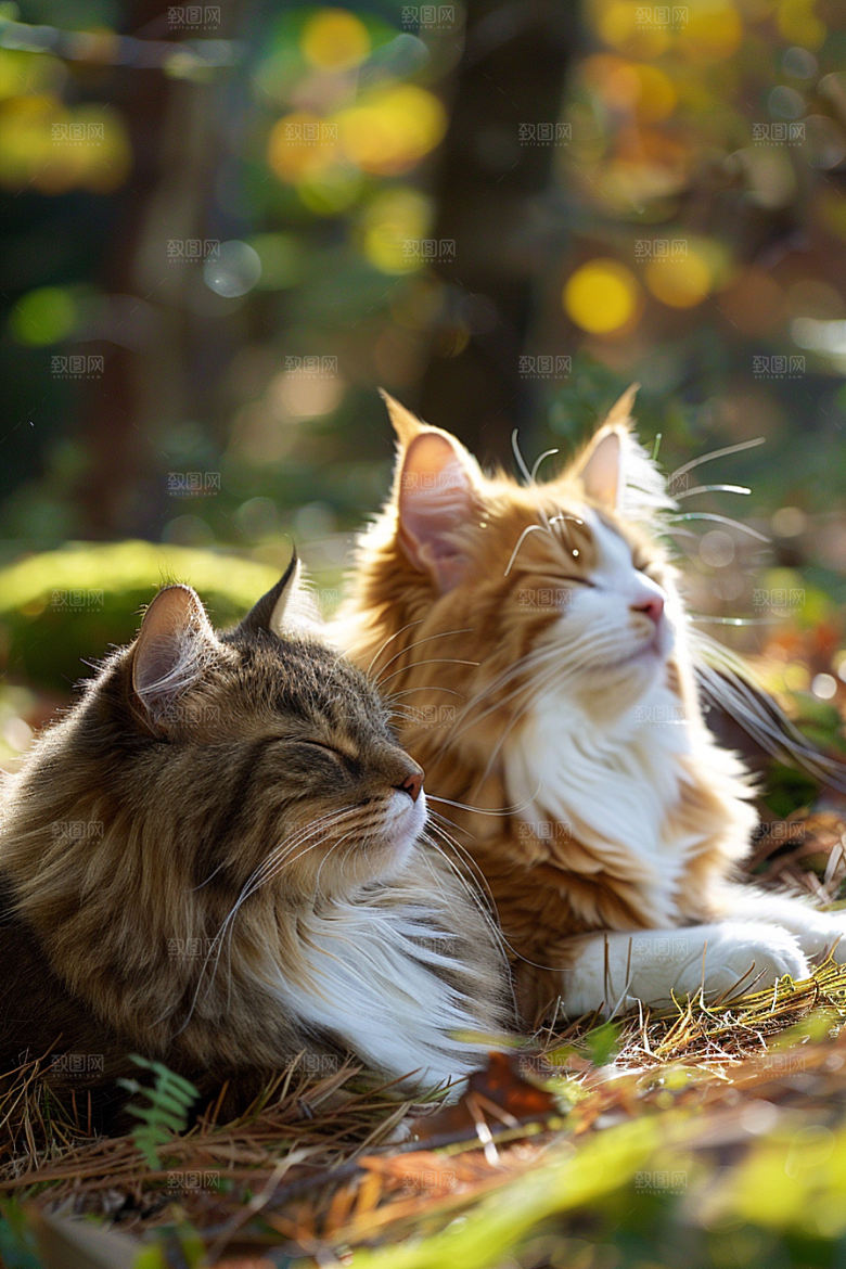 缅因猫宠物猫高清摄影图