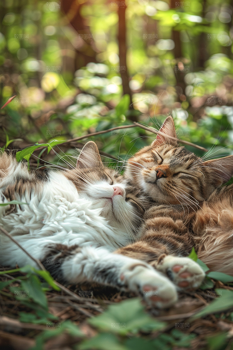 缅因猫小动物可爱摄影图