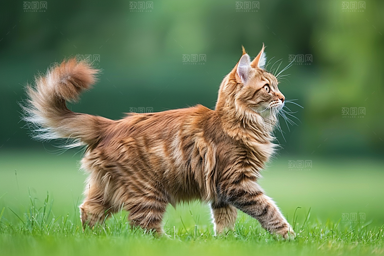 缅因猫宠物猫高清摄影图