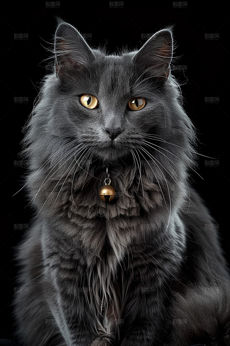 缅因猫宠物猫品种猫摄影图