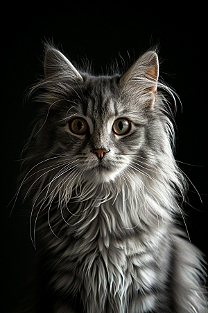缅因猫品种猫高清摄影图