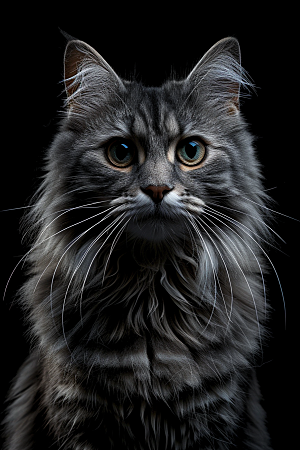 缅因猫宠物猫品种猫摄影图