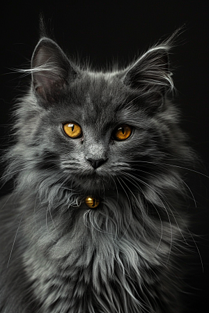 缅因猫小动物养宠摄影图