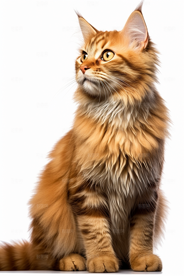 缅因猫长毛猫品种猫摄影图