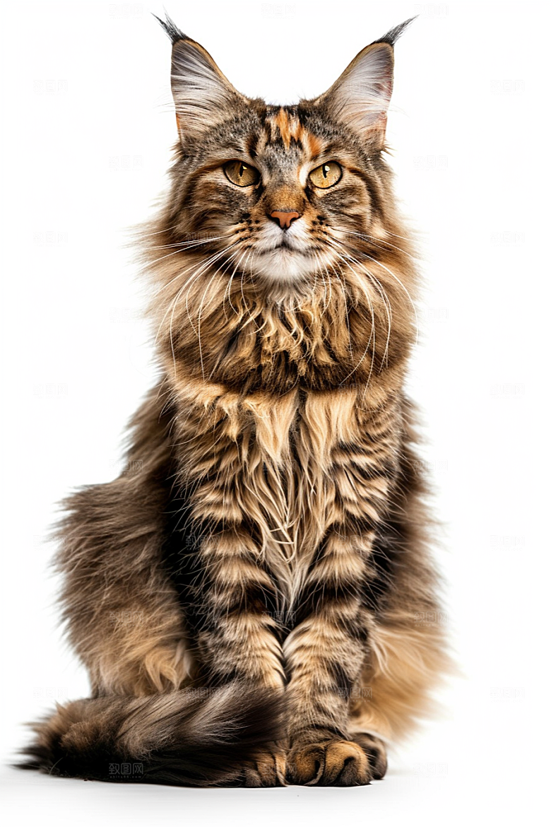 缅因猫长毛猫宠物猫摄影图